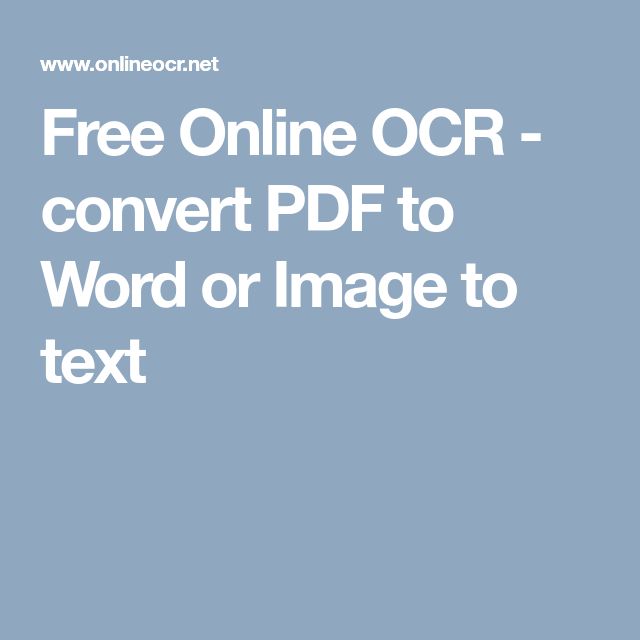 pdf to word with ocr online free